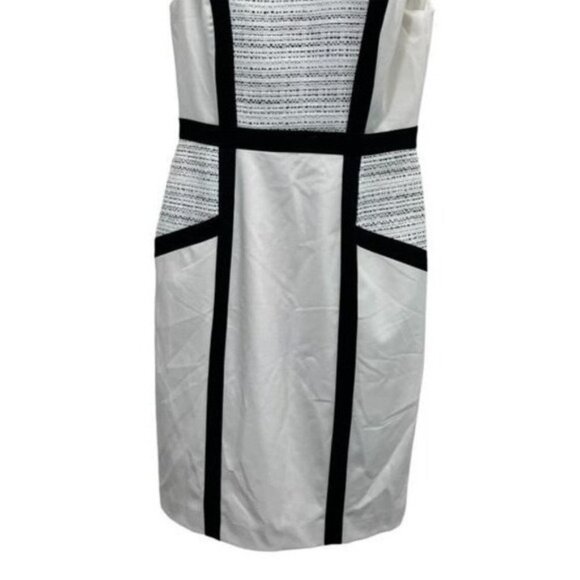 Calvin Klein White & Grey Midi Shift Dress size 6 - Picture 2 of 7